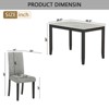 5-Piece Dining Set with Faux Marble Top: Stylish Wooden Ensemble for Kitchen or Dining Room, White + Dark Espresso - 4 of 4