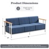 Gymojoy Outdoor Sofa Funiture with Thick Cushion for Garden Yard - 2 of 4