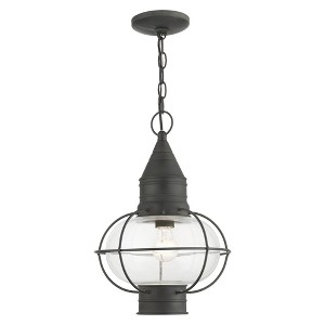 Livex Lighting Newburyport 1 - Light Pendant in  Charcoal - 1 of 2