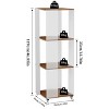 Artloge 4 Tiers Freestanding Cube Bookshelf Acrylic Storage Rack 360° Rotating Mobile Tall Storage Organizer - 3 of 4