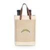 NFL Los Angeles Chargers Pinot Jute Insulated Wine Bag - Beige - 2 of 4
