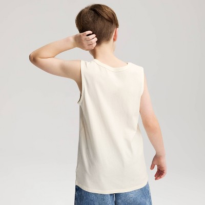 Cat & Jack Boys' Spider-Man Oversized Graphic Tank Top - Cat & Jack™ Cream S — фото 3