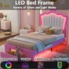 BABYYER Full Size Upholstered Bed Frame, Modern Princess Platform Bed with Adjustable Crown Headboard, No Noise for Girls - 2 of 4