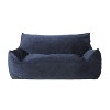 Airsurfer Large Navy Blue Bean Bag Sofa Modern Plush Bean Bag Couch Comfort Seating for Relaxing and Lounging - 2 of 4