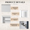 PAGED 24" Wall Mounted Bathroom Storage Cabinet Modern Medicine Cabinet with Mirror and Adjustable Shelves, Over Toilet Storage Unit for Room - 3 of 4