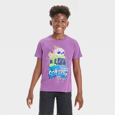 Boys' Short Sleeve 'Brain Freeze' Graphic T-Shirt - Cat & Jack™ Purple