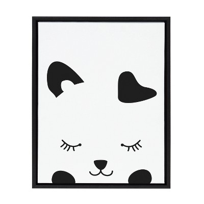 18" x 24" Sylvie Modern Baby Puppy Framed Canvas by Rachel Lee Black - Kate & Laurel All Things Decor