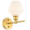 Elegant Lighting Gene 1 light Brass and Frosted white glass Wall sconce - 4 of 4