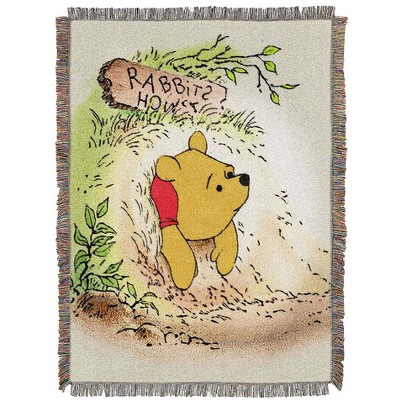 Northwest Winnie, Vintage Pooh Woven Tapestry, 48" x 60" Throw Blanket