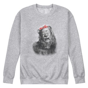 Men's - Wizard of Oz - Bow Lion Graphic Fleece Sweatshirt - 1 of 4