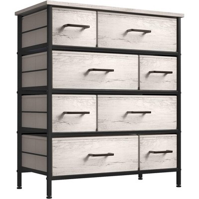 Sorbus Dresser with 8 Drawers - Storage Chest Organizer with Steel Frame, Wood Top, Handles, Fabric Bins