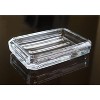 Aoibox Clear Glass Soap Dish with Ridged Bottom, Heavy Duty Soap Holder for Bathroom, Sink and Kitchen Countertop - 2 of 4