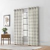 Habitat 100% Polyester Bradley Light Filtering Plaid Woven Grommet Curtain Panel 52" x 84" in Taupe - 2 of 4