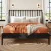 Polibi Boho Platform Bed Frame with Tall Slanted Headboard & Metal Support - 2 of 4
