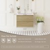 SEVOBAL Bathroom Vanities 30 Inch Sleek Floating Vanity: Resin Washbasin Whisper Quiet Soft Closing Storage, Beige, 29.53"*19.69"*22.44" - 3 of 4
