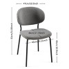 Boucle Dining Chairs Set of 2,Modern Curved Back Upholstered Accent Chairs with Black Metal Legs for Dining Room-Baofuwish - 4 of 4