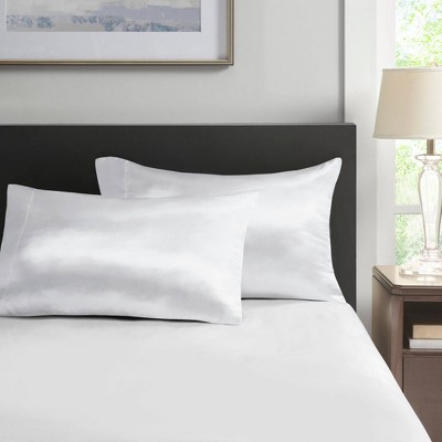 Standard Satin Pillowcase Set White