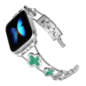 Worryfree Gadgets Metal Bling Band for Apple Watch Flower Design - 1 of 1