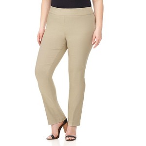 Rekucci Curvy Woman  Straight Leg Pull-On Pants with Tummy Control - 1 of 4