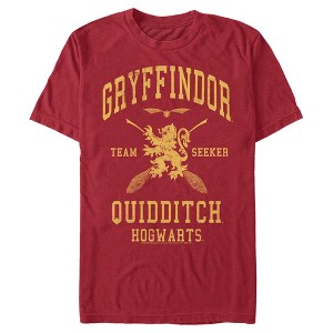 Men's Harry Potter Gryffindor Quidditch Gold Team Seeker T-Shirt - 1 of 4