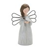 Floral Etched Angel Figurine (Set of 3) - 3 of 4