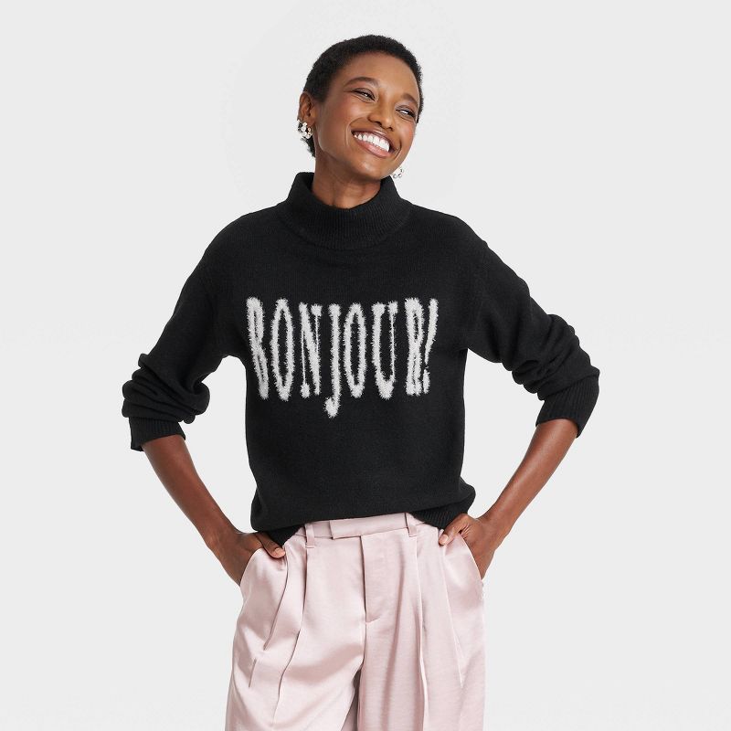 Women's Crewneck Graphic Pullover Sweater - A New Day™, 1 of 11