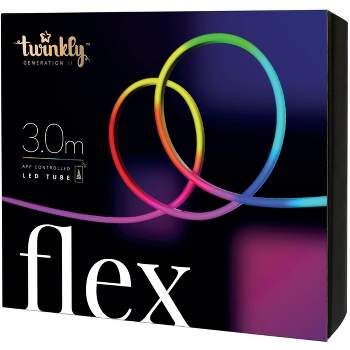 Twinkly Flex  App-Controlled Flexible Light Tube with RGB (16 Million Colors) LEDs. 10 feet. White Wire. Indoor Smart Home Decoration Light