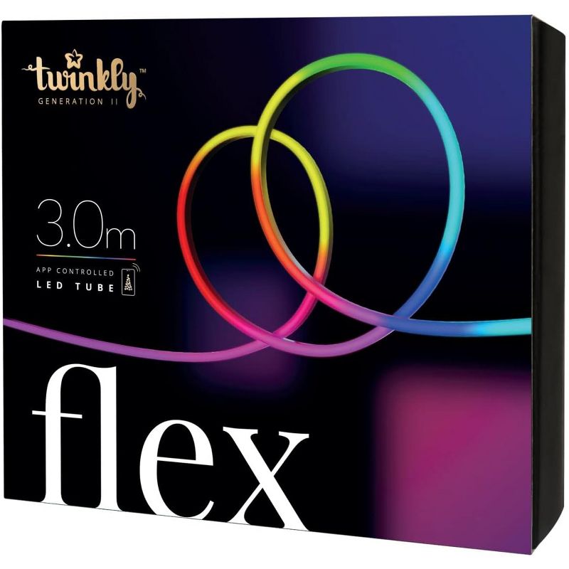 Twinkly Flex  App-Controlled Flexible Light Tube with RGB (16 Million Colors) LEDs. 10 feet. White Wire. Indoor Smart Home Decoration Light, 1 of 11