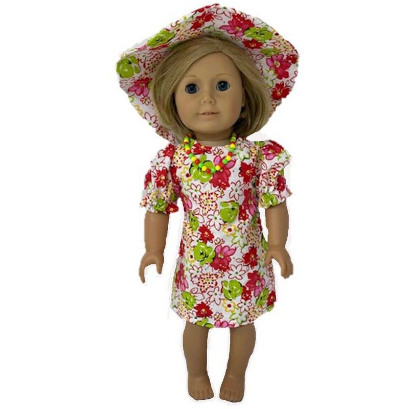 Doll Clothes Superstore Dress, Hat, and Necklace For 18 Inch Dolls, 3 of 5