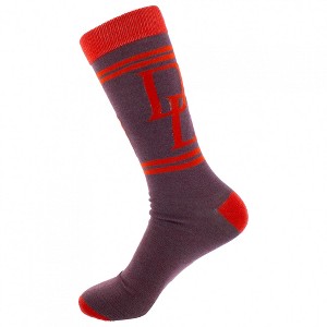 Mens Marvel Daredevil Double D Symbol Crew Socks - 1 of 4