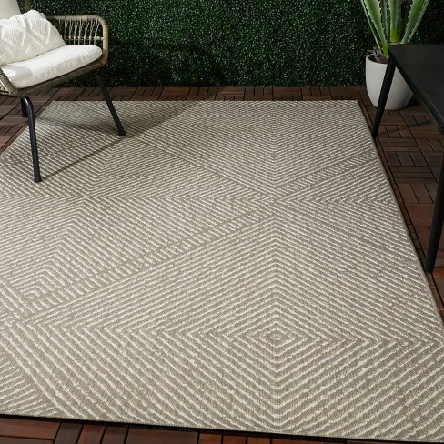 Reversible Indoor/Outdoor Rug/Mat With Carry Strap - 9 x 12 Size