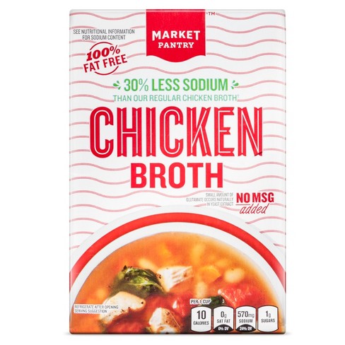 Reduced Sodium Chicken Broth 48 Oz Market Pantry Target