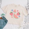 Simply Sage Market Women's Pastel Fruits Short Sleeve Relaxed Fit Cropped Graphic Tee - 3 of 3