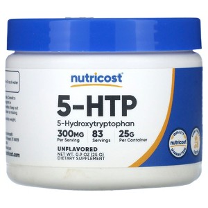 Nutricost 5-HTP Powder, 5-Hydroxytryptophan, Unflavored, 0.9 oz (25 g) - 1 of 2