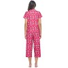 Casual Nights Women's Rayon Printed Short Sleeve Capri Pajama Set - 4 of 4