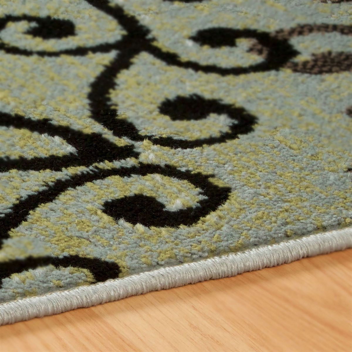 Elegant Floral Medallion Indoor Area Rug or Runner - Blue Nile Mills - thumbnail 5