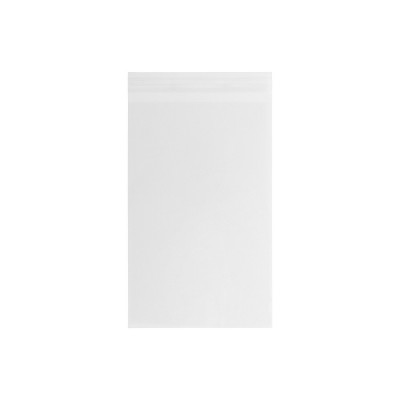 JAM PAPER Clear Cello Sleeves A7 Size - 100 Pack With Self-Adhesive Closure For Cards & Documents
