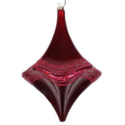 Vickerman 8" Candy Glitter Drop Ornament Burgundy