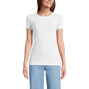 Lands' End Women's Cotton Rib T-shirt - 1 of 3