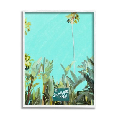 Stupell Industries Beverly Hills Hotel Tropical Palms Framed Giclee Art