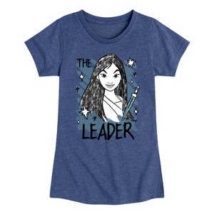Girls' - Disney Princess - Mulan The Leader Sketch Fitted Short Sleeve Graphic T-Shirt - 1 of 3