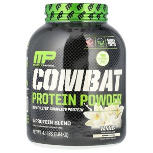 MusclePharm Combat Protein Powder®, Vanilla, 4.1 lb (1.84 kg) - 1 of 3