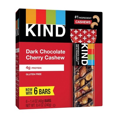 KIND Dark Chocolate Cherry Cashew Bars - 8.4oz/6ct