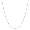 Steeltime Ladies sterling silver box chain necklace. Size Options: 16"-20" Color Options: Silver, Gold - 2 of 3