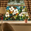Window Film - Flowers Privacy Film, Removable Glass Door Covering Stickers for Living Room, Bedroom, Study, Dining Room - 45x100cm (Green) - 2 of 4