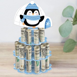 Big Dot of Happiness Winter Penguins - DIY Holiday and Christmas Party Money Holder Gift - Cash Cake - 1 of 4