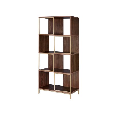 71" Diwan Bookcase Walnut/Champagne - Acme Furniture