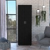 NicBex Armoire Wardrobe Closet Storage Cabinet with Doors & Drawer for Bedroom, Black - 2 of 4