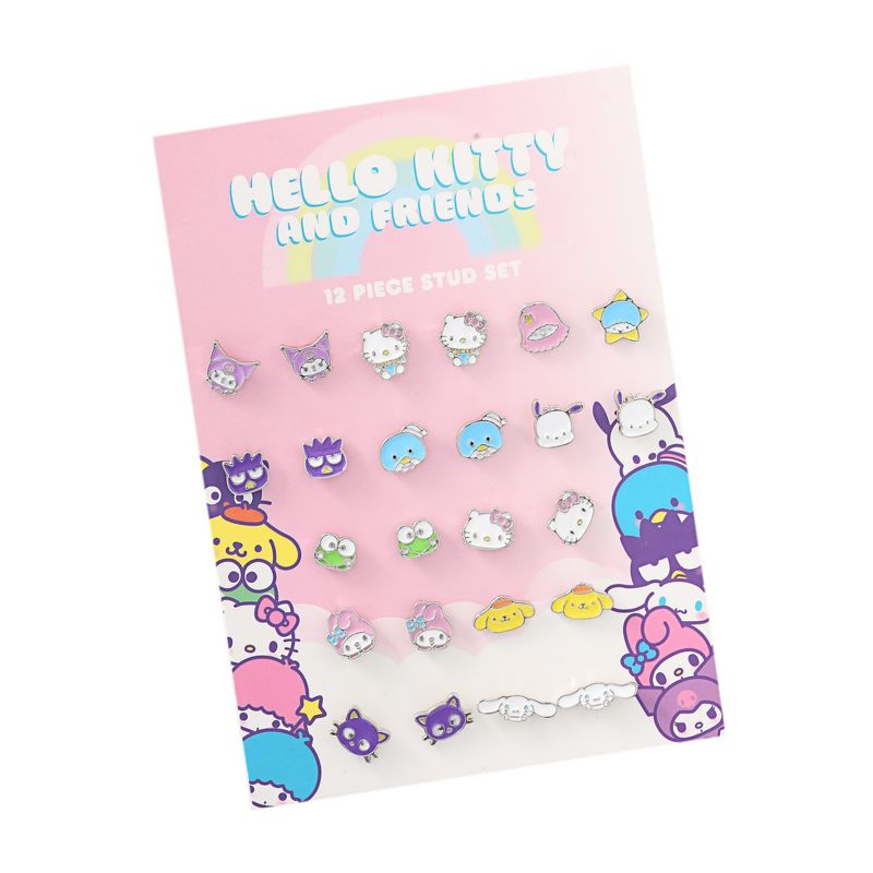 Sanrio Hello Kitty and Friends Stud Earring Set - 12 Pairs, Officially Licensed, 5 of 6
