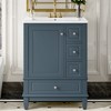 Whisen 24" Bathroom Vanity with Sink, Drawers & Storage Shelves, Ceramic Top with MDF/Solid Wood Base - 2 of 4